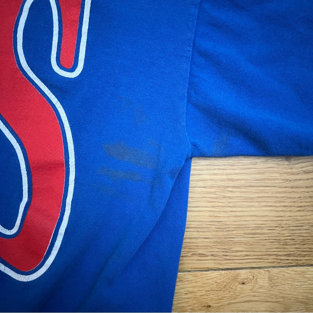 Chicago Cubs Vintage Single Stitch Blue T-Shirt Size Medium - Picture 6 of 8